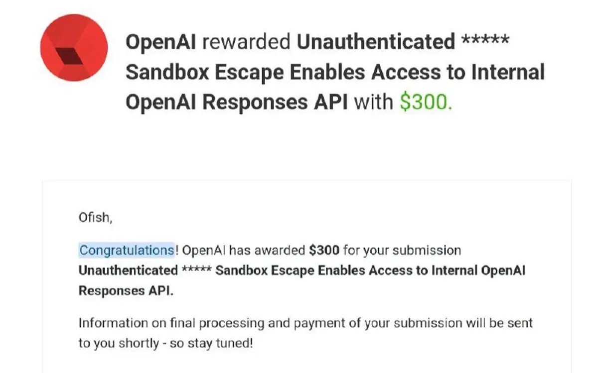 OpenAI paid $300 for a bug that gave away its paid models