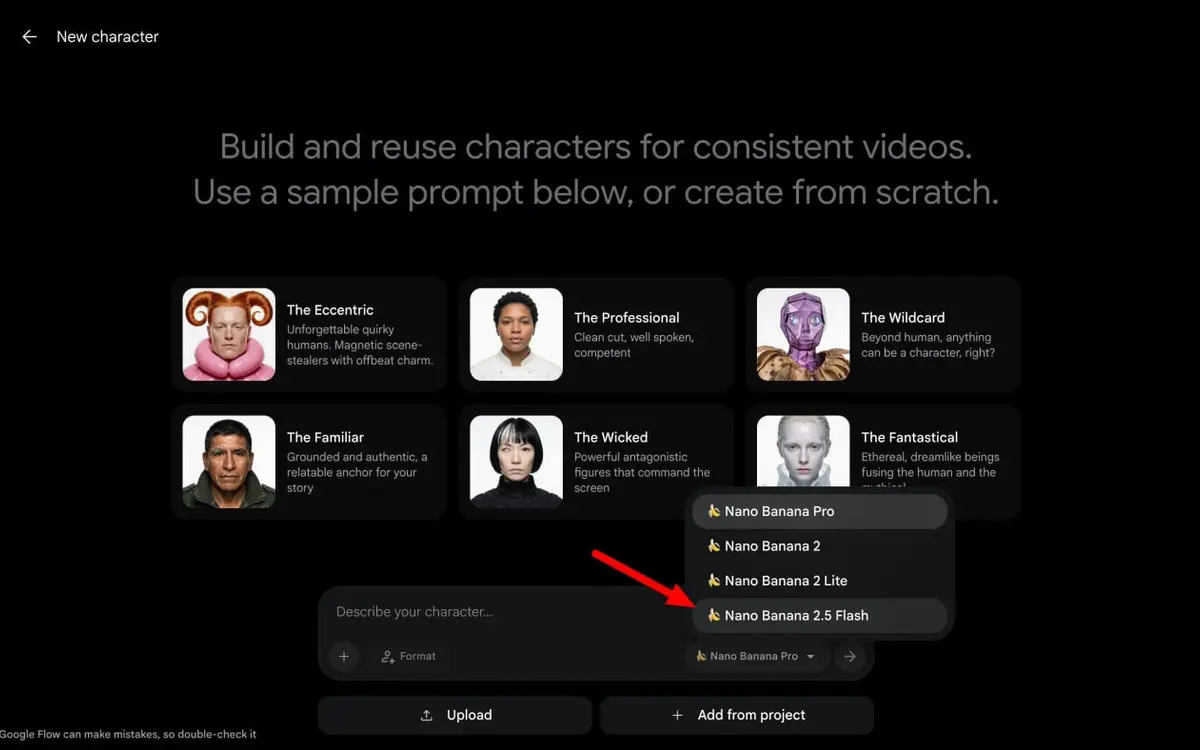 Nano Banana 2.5 Flash spotted in Google Flow before any launch