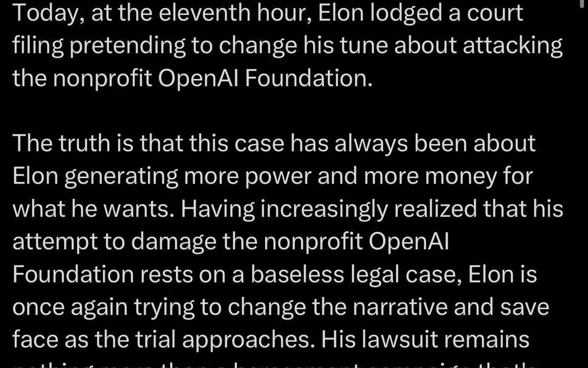 OpenAI to Musk: This Was Always About Power, Not Principles