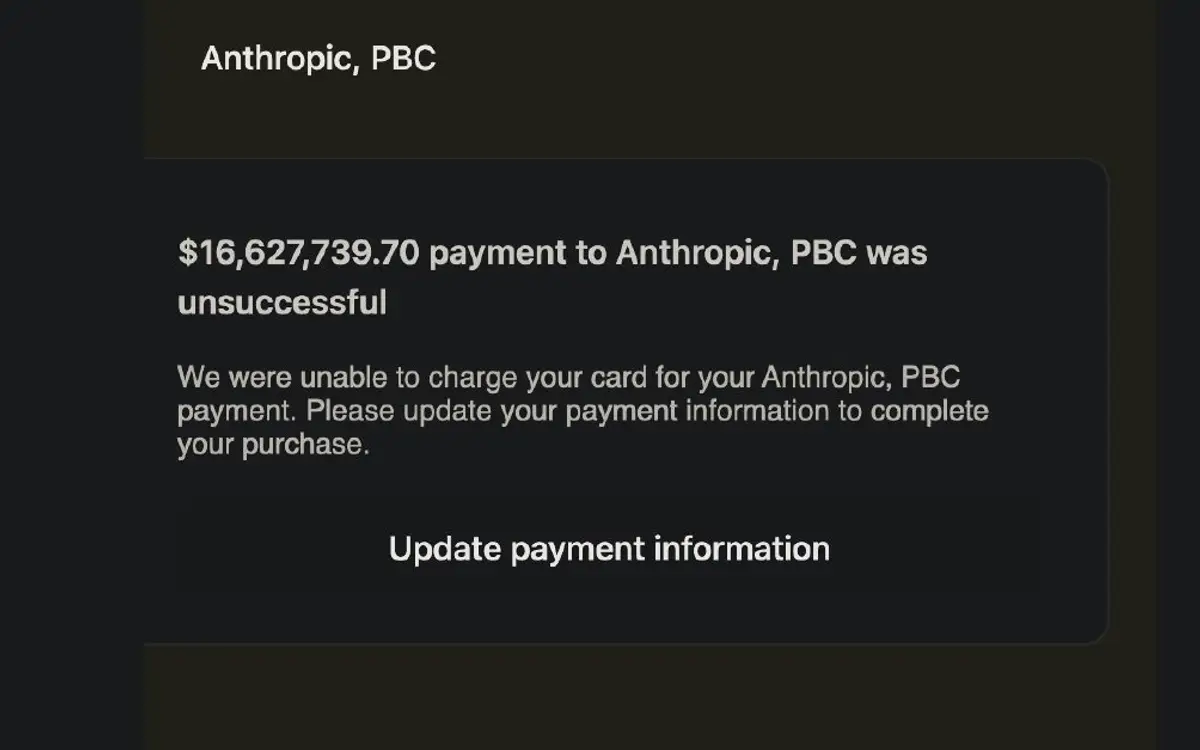 Anthropic tried to bill a free-tier user $16.6M