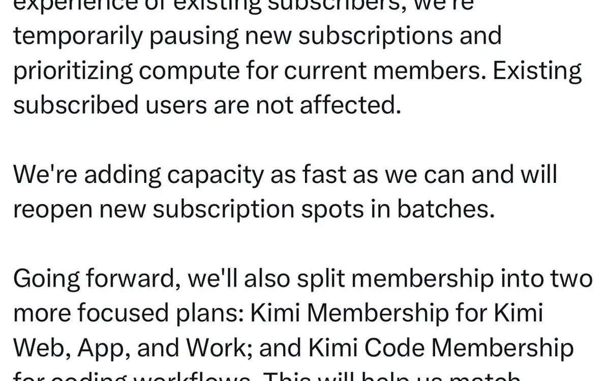 Kimi K3 Is So Popular Moonshot Had to Stop Selling It